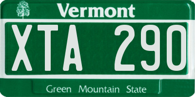 VT license plate XTA290
