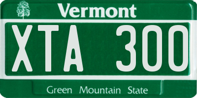 VT license plate XTA300