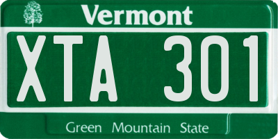 VT license plate XTA301