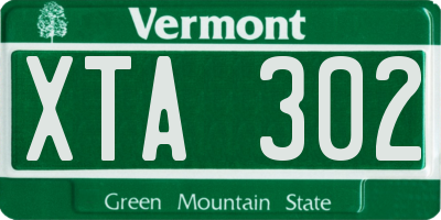 VT license plate XTA302