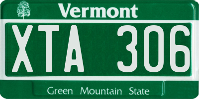 VT license plate XTA306