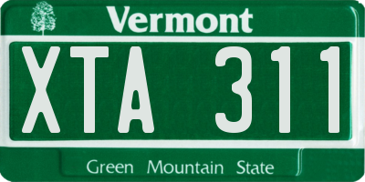 VT license plate XTA311