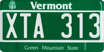 VT license plate XTA313