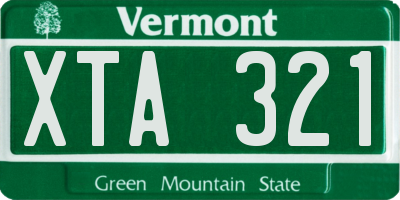 VT license plate XTA321