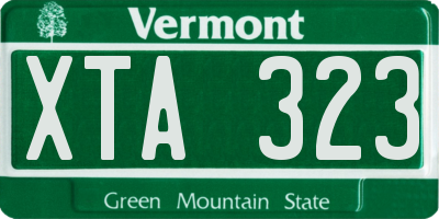 VT license plate XTA323