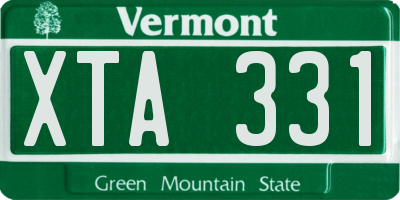 VT license plate XTA331
