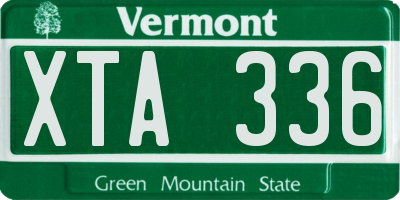 VT license plate XTA336