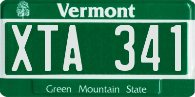 VT license plate XTA341