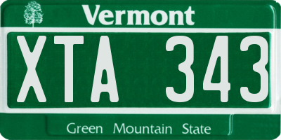VT license plate XTA343