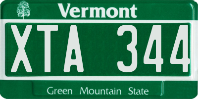 VT license plate XTA344