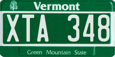 VT license plate XTA348
