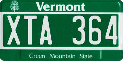 VT license plate XTA364