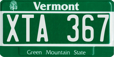 VT license plate XTA367