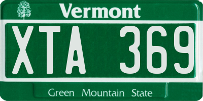 VT license plate XTA369