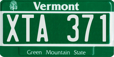 VT license plate XTA371