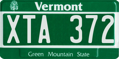 VT license plate XTA372