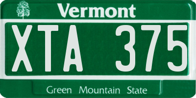 VT license plate XTA375