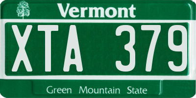 VT license plate XTA379