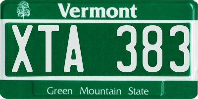 VT license plate XTA383