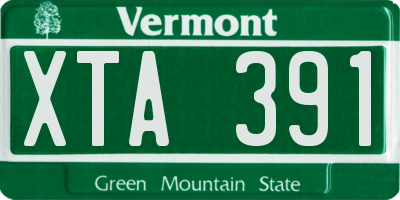 VT license plate XTA391