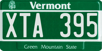 VT license plate XTA395