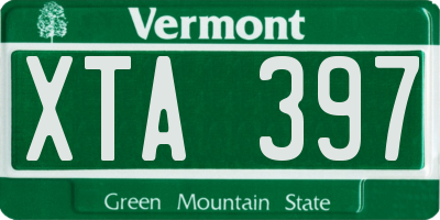 VT license plate XTA397