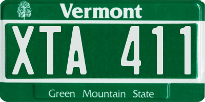 VT license plate XTA411