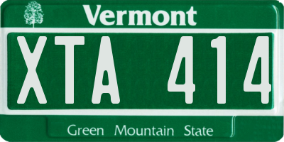 VT license plate XTA414