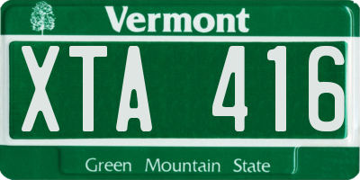 VT license plate XTA416