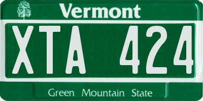 VT license plate XTA424