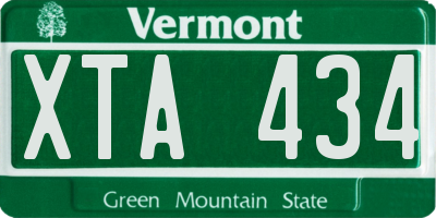 VT license plate XTA434
