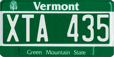 VT license plate XTA435