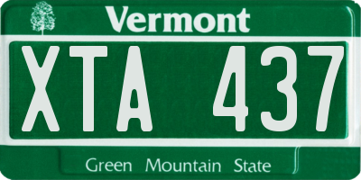VT license plate XTA437