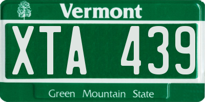 VT license plate XTA439