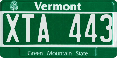 VT license plate XTA443
