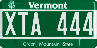 VT license plate XTA444