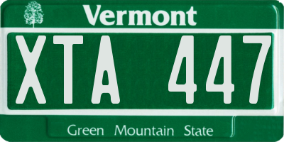 VT license plate XTA447