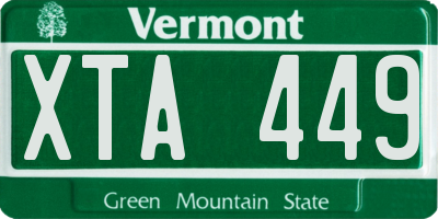 VT license plate XTA449