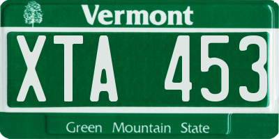 VT license plate XTA453