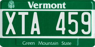 VT license plate XTA459