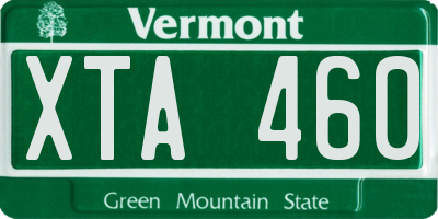 VT license plate XTA460