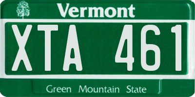 VT license plate XTA461