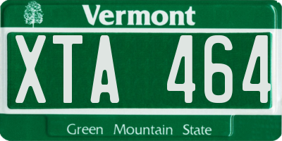 VT license plate XTA464