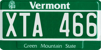 VT license plate XTA466