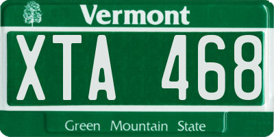 VT license plate XTA468