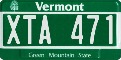 VT license plate XTA471