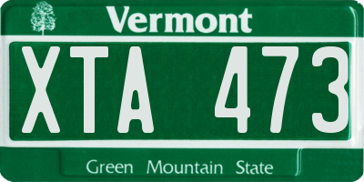 VT license plate XTA473
