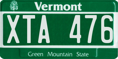 VT license plate XTA476