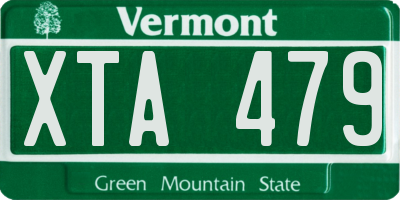 VT license plate XTA479