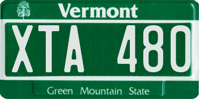 VT license plate XTA480